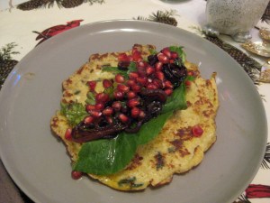 Almond flour crepes with herb chicken